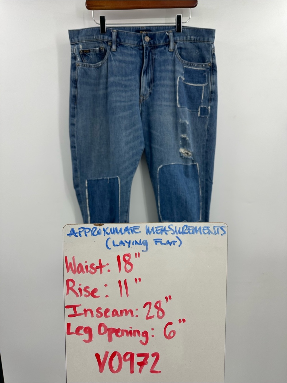 Polo Ralph Lauren Embroidered Big Pony Pocket Avery Boyfriend Patchwork Jeans - Picture 16 of 16